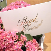 Low price Design Custom Gold Foil Thank You Cards With Envelope